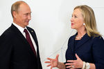 Владимир Путин и Хиллари Клинтон, 2012 год 