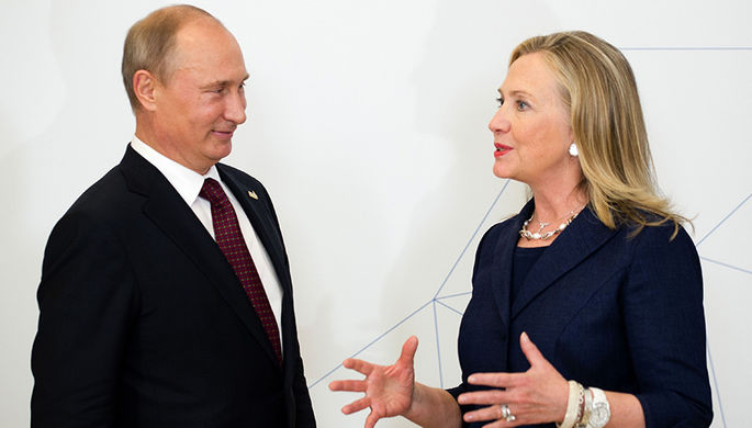 Владимир Путин и Хиллари Клинтон, 2012 год