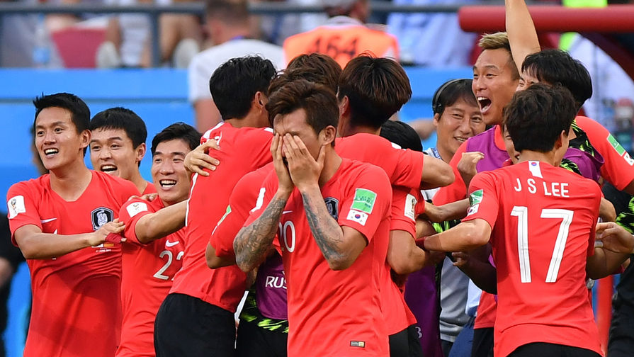 Во время матча группового этапа чемпионата мира по&nbsp;футболу между&nbsp;сборными Южной Кореи и Германии, 27 июня 2018 года
