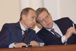 Президент России Владимир Путин и министр финансов РФ Алексей Кудрин на заседании, 2004 год