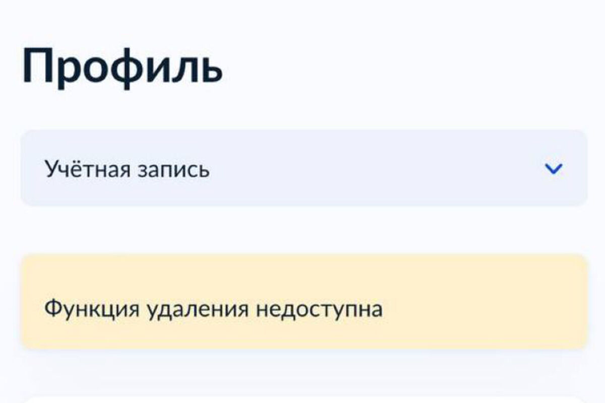 ТАСС: портал «Госуслуги» отключил функцию удаления учетной записи -  Газета.Ru | Новости