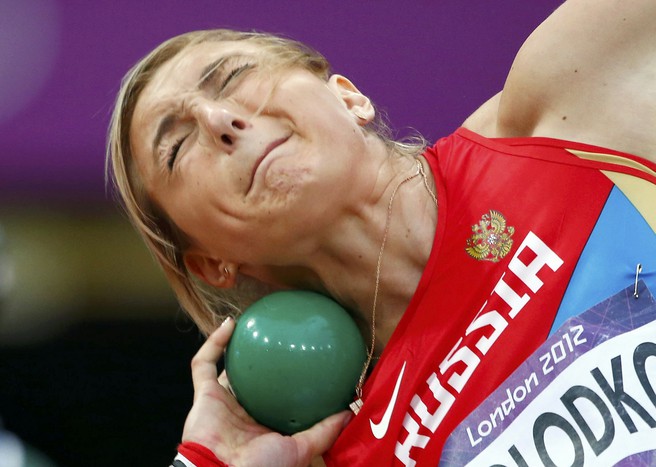 Евгения Колодко завоевала бронзу олимпийского турнира по&nbsp;легкой атлетике в&nbsp;толкании ядра с&nbsp;результатом 20.48&nbsp;м.