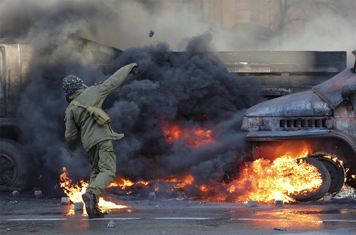 Столкновения милиции и протестующих в&nbsp;Киеве