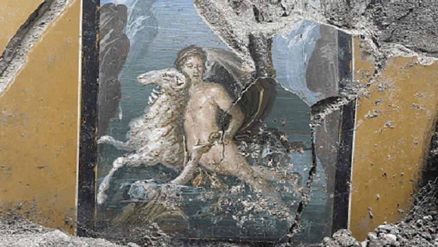 В Помпеях нашли отлично сохранившуюся фреску с героями древнегреческого мифа
