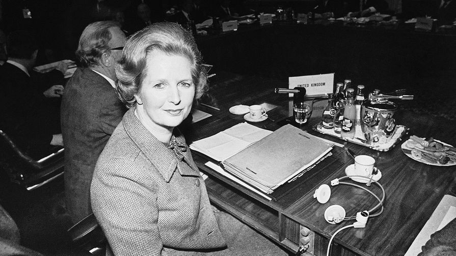 Премьер-министр Великобритании Маргарет Тэтчер в&nbsp;штаб-квартире Европейского совета в&nbsp;Люксембурге перед&nbsp;началом двухдневного саммита, 1980 год