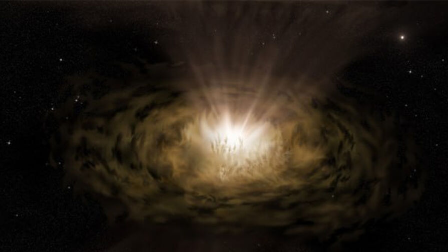 Астрономы обнаружили мощное активное галактическое ядро