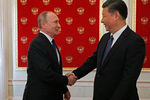 Владимир Путин и председатель КНР Си Цзиньпин во время встречи в Кремле, 3 июля 2017 года