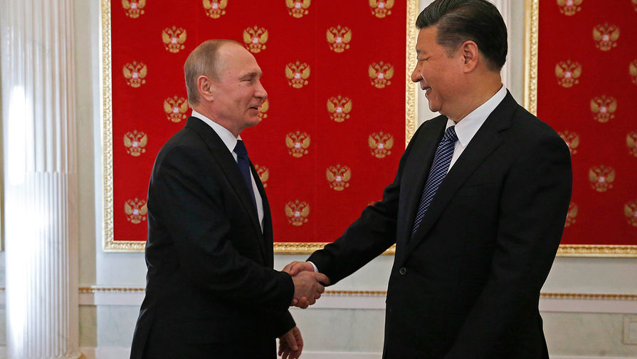 Владимир Путин и председатель КНР Си Цзиньпин во время встречи в&nbsp;Кремле, 3&nbsp;июля 2017&nbsp;года