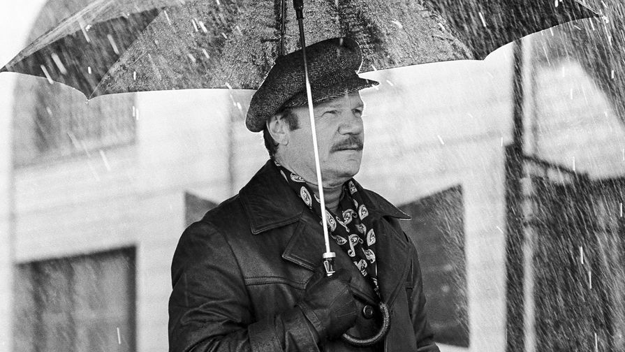 Михаил Пуговкин во время съемок фильма &laquo;Ах, водевиль, водевиль&raquo;, 1979 год