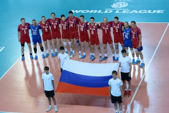 Сборная России перед началом матча в Сутргуте