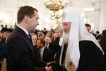 Дмитрий Медведев и патриарх Московский и всея Руси Кирилл 