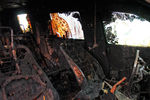 Бронированные автомобили Специальной мониторинговой миссии ОБСЕ на Украине, сгоревшие в ночь на 9 августа