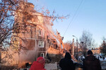 Подъезд жилого пятиэтажного дома, обрушившийся в результате взрыва газа, 7 февраля 2023 года