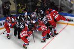 Хоккеисты сборных России и Канады в матче Кубка Первого канала