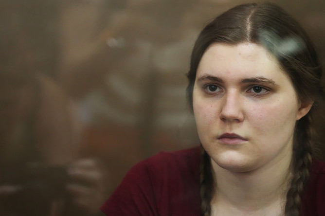 Анна Павликова в Дорогомиловском суде Москвы, 9 августа 2018 года