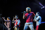 Группа One Direction во время выступления в Торонто. Канада. 29 мая 2012 года.