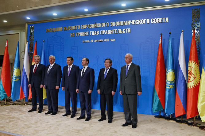 Участники Высшего Евразийского экономического совета на уровне глав правительств