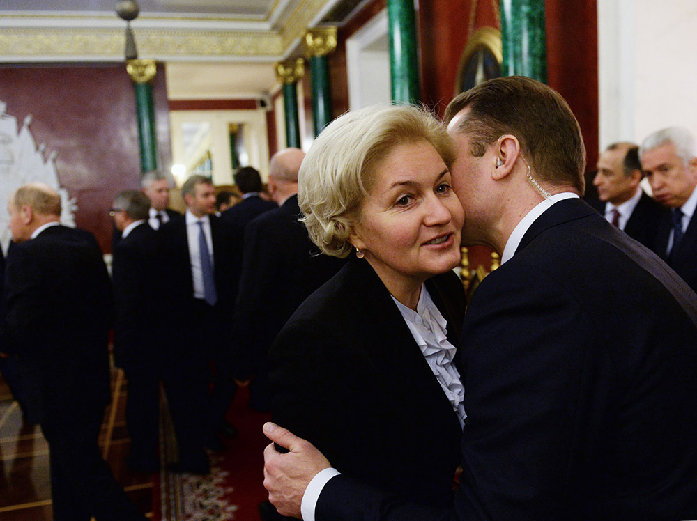Вице-премьер РФ Ольга Голодец перед началом выступления Путина с ежегодным посланием Федеральному собранию РФ