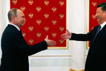 Владимир Путин и председатель КНР Си Цзиньпин во время встречи в Кремле, 3 июля 2017 года
