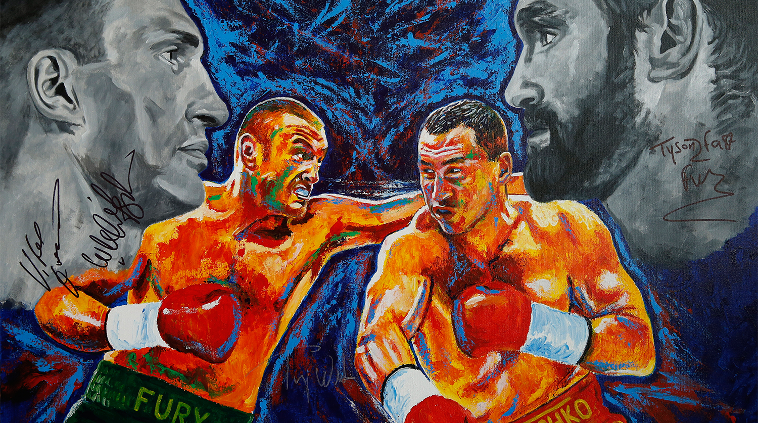 Рисунок с Владимиром Кличко и Тайсоном Фьюри, 2015 год