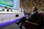 Председатель правления ОАО «РОСНАНО» Анатолий Чубайс во время выступления президента РФ Владимира Путина