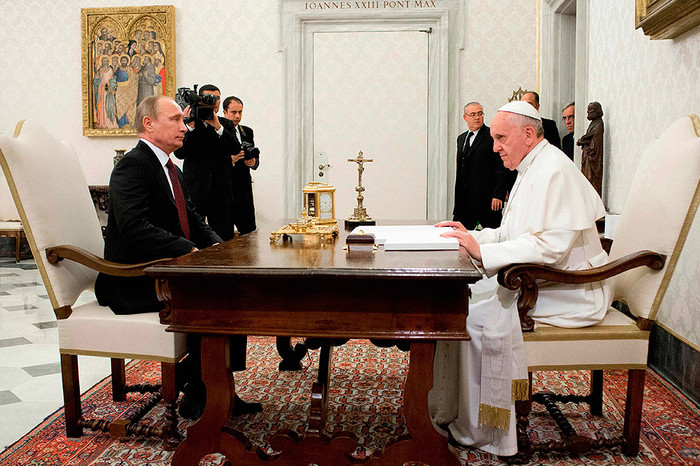 Папа Римский Франциск I встретился в&nbsp;Ватикане с&nbsp;Владимиром Путиным