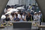 Церемония памяти жертв атомной бомбардировки проходит в Парке мира в японском городе Хиросима