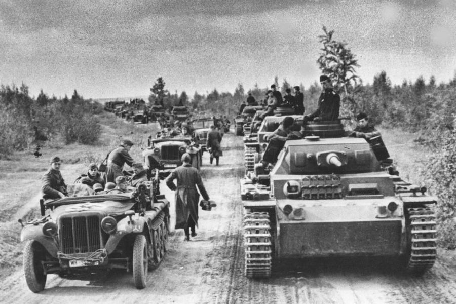 Немецкие войска на пути в Москву, октябрь 1941 года