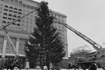 Установка новогодней елки у&nbsp;гостиницы &laquo;Москва&raquo;, 1988&nbsp;год
