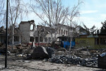 Последствия вооруженных действий в Судже, освобожденной российскими Вооруженными силами от подразделений ВСУ, 15 марта 2025 года
