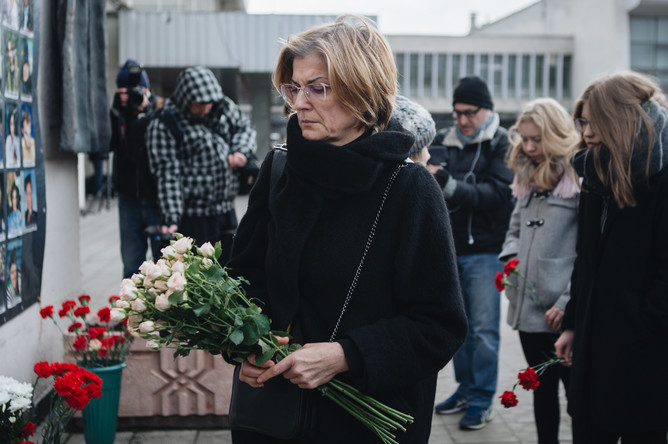 Памятные мероприятия около Театрального центра на Дубровке, 26 октября 2017 года