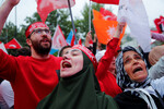 Сторонники Реджепа Тайипа Эрдогана в Стамбуле, 28 мая 2023 года