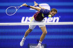 Российский теннисист Даниил Медведев во время полуфинала US Open, 8 сентября 2023 года