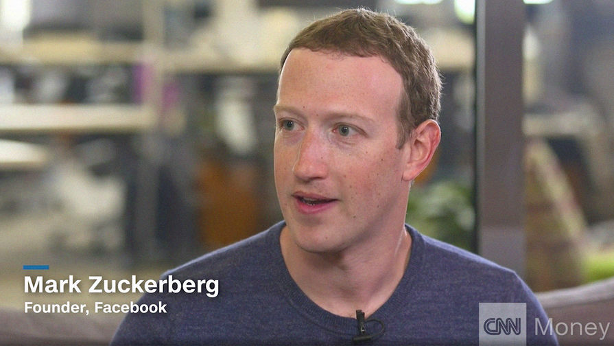 Основатель Facebook (компания-владелец Meta признана экстремистской организацией) Марк Цукерберг во время интервью CNN, скриншот из видео