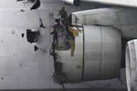 Самолет Ан-124 после аварийной посадки из-за проблем с двигателем в новосибирском международном аэропорту «Толмачево», 13 ноября 2020 года