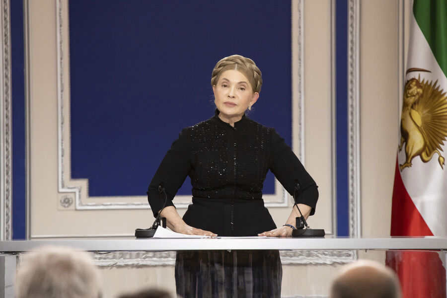 Бывший премьер-министр Украины Юлия Тимошенко во время выступления на&nbsp;трансатлантической конференции в&nbsp;Овер-сюр-Уаз, к&nbsp;северу от Парижа, 11&nbsp;января 2025&nbsp;года