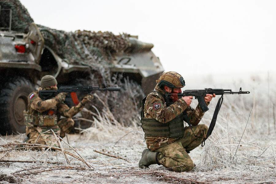 Боевая работа мотострелкового подразделения Южной группировки войск на Артемовском направлении