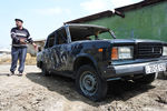 Обстрелянная машина Джалала Рагимова в Гараганджи