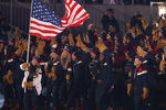 Спортсмены сборной США на церемонии открытия XXIII зимних Олимпийских игр в Пхенчхане, 9 февраля 2018 года