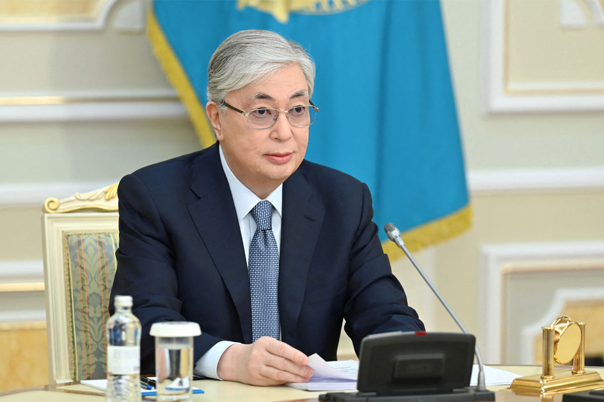Касым-Жомарт Токаев на заседании парламента в Нур-Султане, 11 января 2022 года