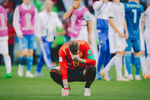 Игрок сборной Испании Серхио Рамос после проигрыша в матче 1/8 финала чемпионата мира по футболу между сборными Испании и России