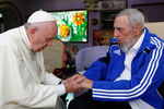 Встреча папы Римского Франциска и Фиделя Кастро в 2015 году