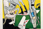Плакат «На приеме у бесноватого главнокомандующего», 1944 год. Художники Кукрыниксы, текст О. Брик