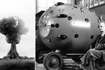 Испытания ядерной бомбы в СССР. Первые испытания ядерной бомбы в СССР проведены в 1949 году — бомба РДС-1 была взорвана на Семипалатинском полигоне. Работы над ней пришлось ускорить после 1945 года, когда США использовали ядерные бомбы для удара по Японии. На фото: Первые ядерные испытания СССР — взрыв РДС-1 на Семипалатинском полигоне 29 августа 1949 года / Академик Ю.Б.Харитон в музее РФЯЦ-ВНИИЭ у корпуса бомбы РДС-1