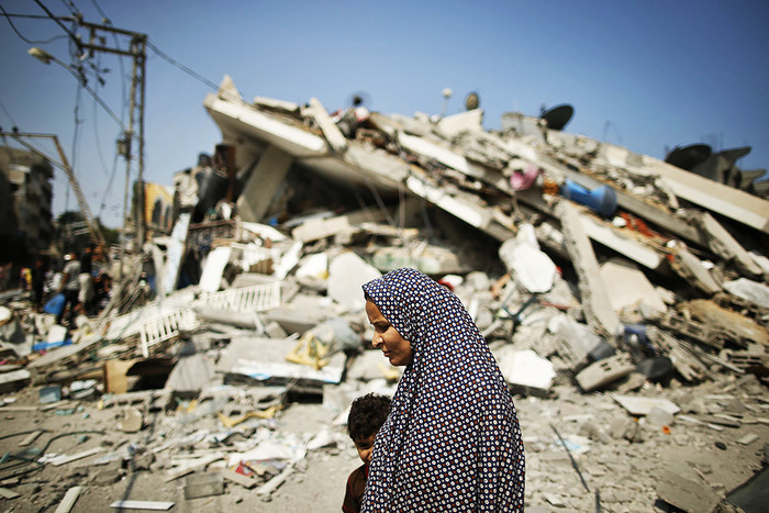 Последствия израильских авиаударов в секторе Газа