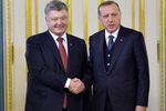 Президент Турции Реджеп Тайип Эрдоган и президент Украины Петр Порошенко во время встречи в Киеве, 9 октября 2017 года