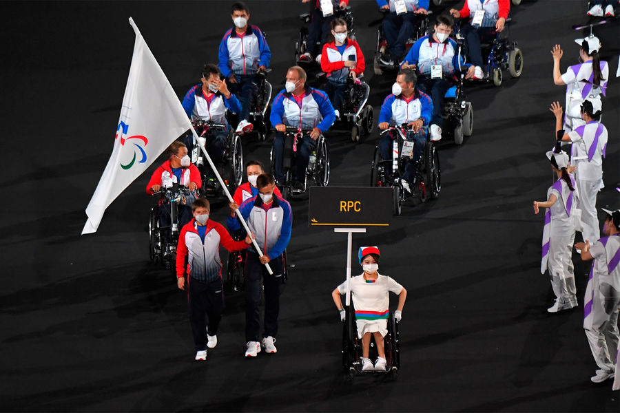 Сборная команда России на церемонии открытия XVI летних Паралимпийских игр, 2021 год