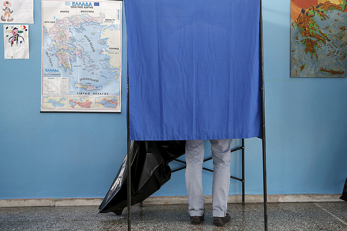 На&nbsp;избирательном участке в&nbsp;Афинах