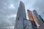 Последствия попадания беспилотника в строящееся здание комплекса «Москва-Сити», 23 августа 2023 года