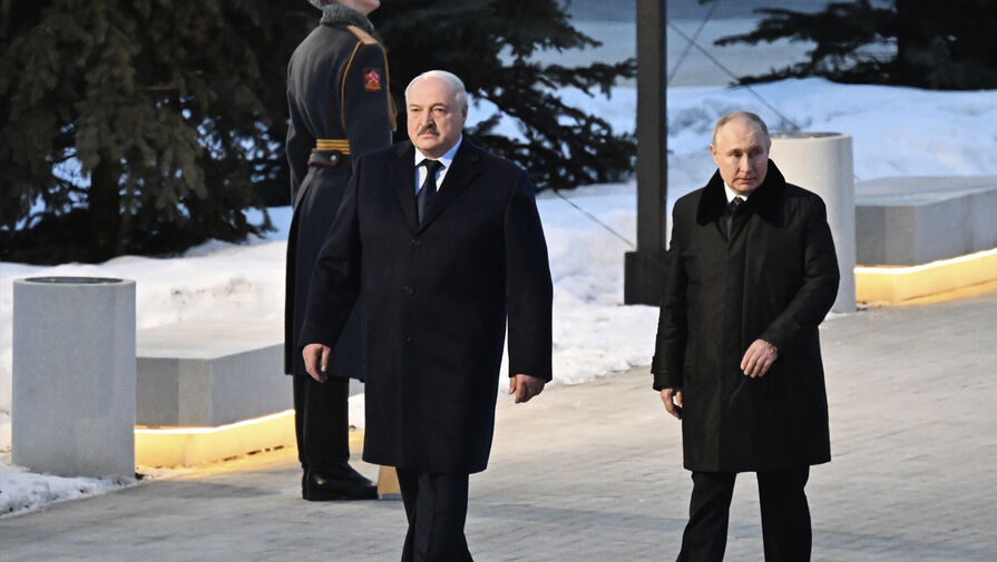 Путин и Лукашенко открыли мемориал в Ленинградской области